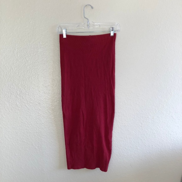 Zara Dresses & Skirts - SOLD! Zara body con high-waist Christmas red midi skirt